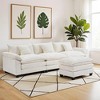 EHMKNP 112" L-Shaped Modular Sectional Sofa – Comfy Cloud Couch with Movable Ottoman, Deep Seat Cushions for Living Room - 3 of 4