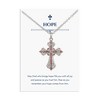 Anna-Kaci Rhinestone Celtic Cross Pendant Necklace with Religious Gift Card & Envelope Jewelry Gifts - 2 of 4