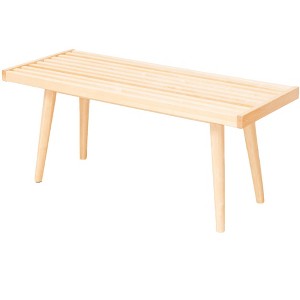 Max & Lily Mid-Century Solid Wood Entryway Bench - 1 of 4
