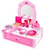 Toysters Adorable Pink Wooden Vanity Makeup Kit Station Beauty Salon Cosmetic Toy For Toddler Girls With Mirror - 2 of 3