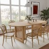 PexFix 67" x 33.5" Modern Farmhouse Kitchen Dining Room Table Home Furniture Oval Oak Kitchen Table with Rattan Woven Legs for Kitchen Bar Living Room - 3 of 4