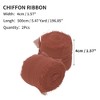 Unique Bargains Ribbon for Crafts Wrapping Christmas Decorative Polyester 196.85"x1.57" 2 Pcs - 2 of 4