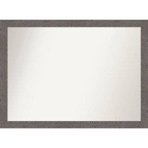 42" x 31" Rustic Plank Narrow Wall Mirror: Amanti Art, Modern Rectangle Decor with Mounting Hardware - 1 of 4