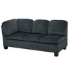 101.5" L-Shaped Polyester Upholstered Sectional Sofa with Tufted Foam and Wood Frame, Modern Design for Small Spaces - 4 of 4