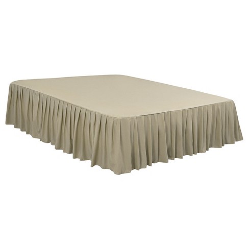 PiccoCasa Polyester Ruffled Durable Solid Bed Skirt with 16