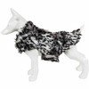 Pet Life (R) Luxe Paw Dropping Designer Gray-Scale Tiger Pattern Mink Fur Dog Coat - 4 of 4