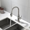 Munora Single Handle High Arc Pull Out Kitchen Faucet with Pull Down Sprayer, Stainless Steel - 3 of 4