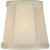 Imperial Shade Set of 4 Empire Lamp Shades Cream Small 3" Top x 4" Bottom x 4" High Candelabra Clip-On Fitting - 4 of 4