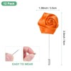 Unique Bargains Ribbon Alloy Multipurpose Use Durable Flower Lapel Pin 3.5 x 1.38 Inch 12 Pcs - 3 of 4