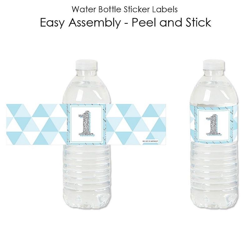 Big Dot of Happiness 1st Birthday Boy - Fun to be One - First Birthday Party Water Bottle Sticker Labels - Set of 20, 2 of 6
