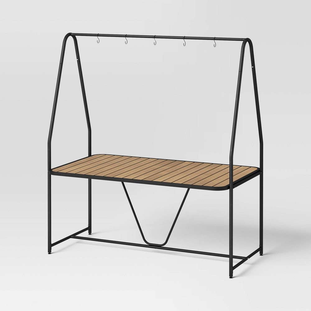 Rectangle A-Frame Pergola Outdoor Patio Dining Table Black - Room Essentials™