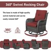 Gymojoy Outdoor Swivel Chairs with Side Table Glider Chairs Set of 3 - 3 of 4