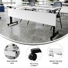 Emma and Oliver Heavy-Duty Flip Top Training Table with Nesting Design, Privacy Panel, T-Legs, Tabletop, Metal Frame - 2 of 4