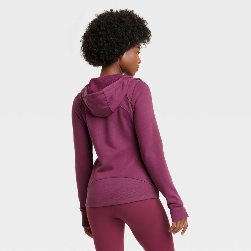 Women's Fleece Full Zip Hoodie - All In Motion™, 3 of 13