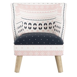 Kids Modern Chair Nordic Sweater Navy Blush - Skyline Furniture, Nordic Sweater Blue Blush