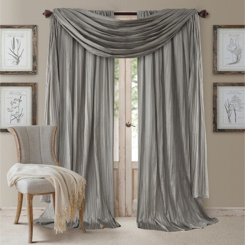 Elegante Tuck Valance Faux Silk Window Treatment