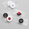 Big Dot of Happiness Christmas Pajamas - Holiday Plaid PJ Party Round Candy Sticker Favors - Labels Fits Chocolate Candy (1 sheet of 108) - 3 of 4