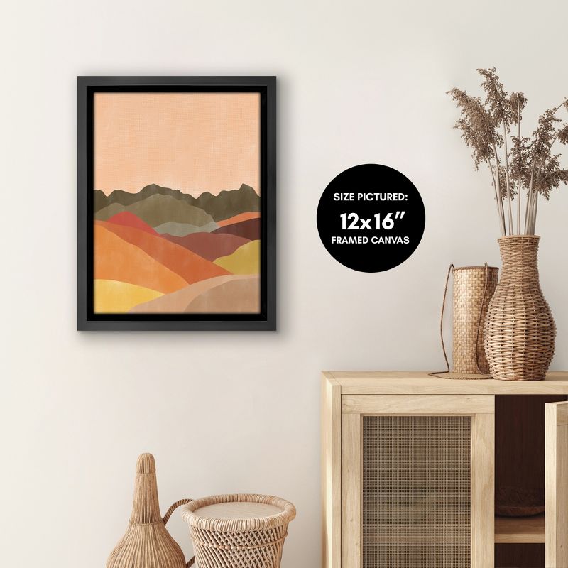 Americanflat - Terracotta Landscape 1 by The Print Republic Floating Canvas Frame - Modern Wall Art Decor, 4 of 7
