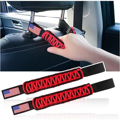 TruAIR 2-Pack Paracord Grab Handles Ð Universal Headrest Handles with US Flag Design