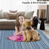 Area Rug for Luxury Living Room Machine Washable Abstract Line Accent Carpet Low Pile Bedroom Rug - 4 of 4