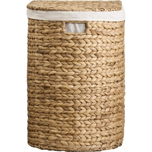 Solhome Ludmila Water Hyacinth Woven Oval Laundry Hamper - image 1 of 4