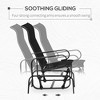 Outdoor Patio Sling Fabric Swing Glider Rocker Chair with Smooth Rocking Arms - 4 of 4