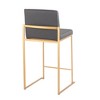 Contemporary High Back Counter Stool with Padded Seat and Backrest (Set of 2) for Kitchen, Counter, or Dining Area - 4 of 4