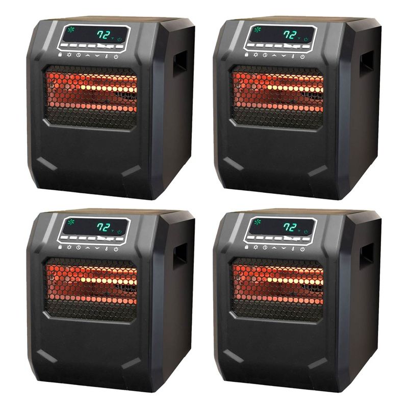 Lifesmart 4-Element Quartz Infrared Electric Large Room Space Heater (4 Pack), 1 of 7
