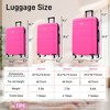 3PCS Hardshell Luggage Set, 20"+24"+28" Suitcase with Spinner Wheels & Password Lock, Lightweight - ModernLuxe - 4 of 4