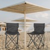VisioGear Outdoor Portable Chairs, Portable Folding Camping Chair with Carry Bag, Collapsible Stool for Beach, Black, 14.4"*14.4"*23.2" - 4 of 4