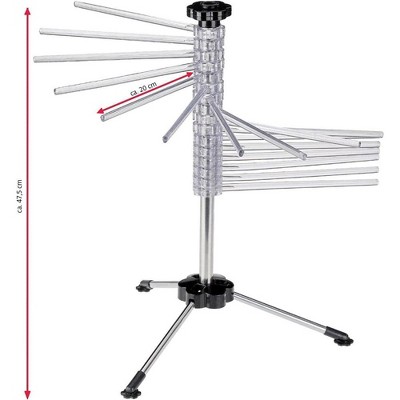 Stainless Steel Pasta Drying Rack with Transfer Rod