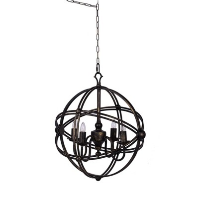 Vintage Glamour Abstract Chandelier Antique Black - A&B Home