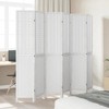 vidaXL Paulownia Room Divider 6-Piece Folding Screen for Bedroom Living Room Office Spanish Wall Privacy Screen White Solid Wood - 3 of 4