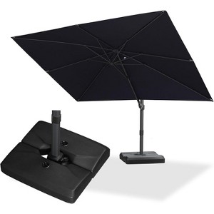 PURPLE LEAF Cantilever Telescopic Umbrella for Swimming Pool, Patio, Porch, Garden - 1 of 4