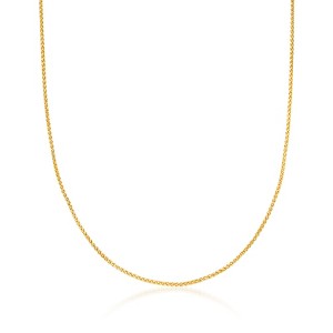 Ross-Simons 1.2mm 14kt Yellow Gold Wheat-Chain Necklace - 1 of 3