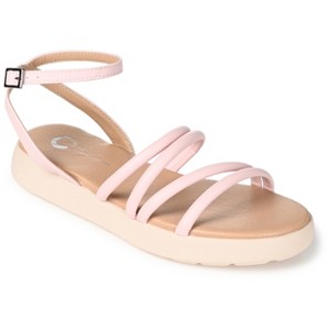 Journee Collection Womens Palomma Tru Comfort Foam Ankle Strap Flat Sandals Lilac 10 - 1 of 4