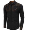 Clearlove Men's Western Cowboy Shirt Embroidered Long Sleeve Casual Button Down Shirt - 4 of 4
