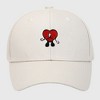 Anna-Kaci Women's Embroidered Heart Design Adjustable Baseball Cap - 2 of 4
