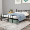 MAYEERTY 14"H Twin Size Bed Frames Metal Platform Bed No Box Spring Needed£¬Under Bed Storage, Black - 3 of 4
