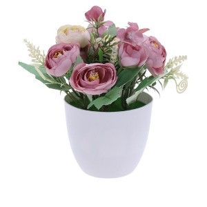 Unique Bargains Artificial Plants Flower Plastic 3.74"x3.74"x7.87" 1 Pc - 1 of 4