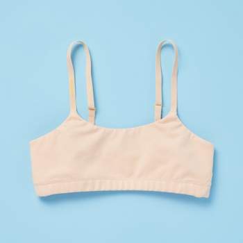 Yellowberry Girls' Super Soft Cotton First Training Bra with Convertible Straps and Pullover Design