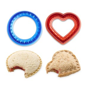 HIC Kitchen Un-Crusted Pocket Sandwich Makers, Heart and Circle, Set of 2 - 1 of 4