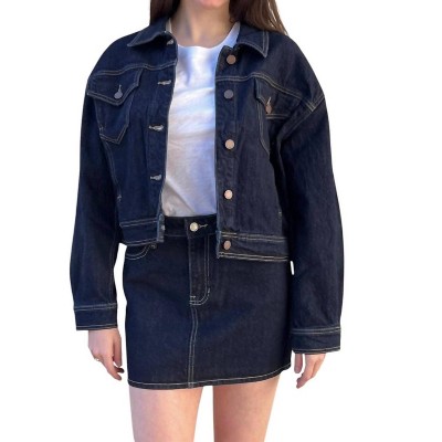 Women's Harley Denim Jacket - JUST BLACK DENIM
