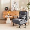 Folding Chair Bed, Comfy Convertible Sleeper Sofa, 5 in 1 Folding Bed with 5-Position Adjustable Backrest & Pillow, Cozy Futon Chair for Small Spaces - 4 of 4