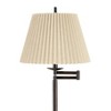 360 Lighting 60" High Beige Pleated Shade Bronze Swing Arm Floor Lamp - 2 of 4