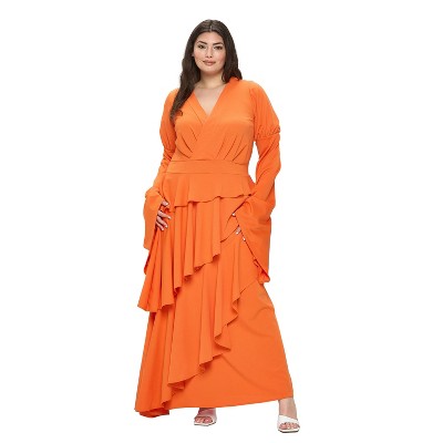 L I V D Women's Zeta Ruffled Drama Dress