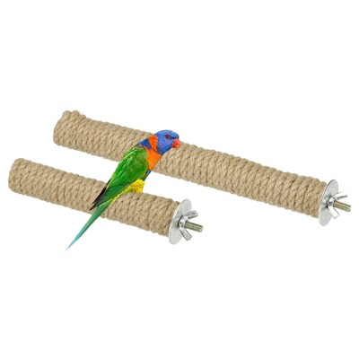 Unique BargainsNatural Wooden Bird Parrot Perch Stand 3 Pcs