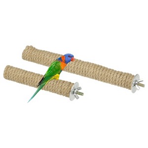 Unique BargainsNatural Wooden Bird Parrot Perch Stand 3 Pcs - 1 of 4