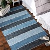 Design Imports Denim Color Block Cotton Chindi Rug 4X6Ft - 3 of 4