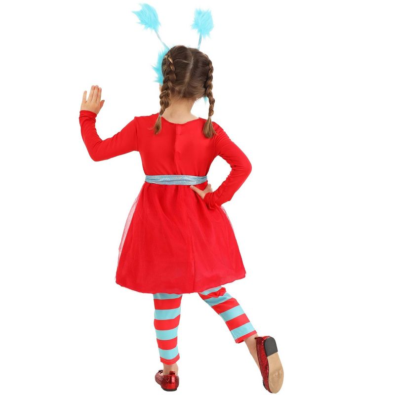 HalloweenCostumes.com 4T  Girl  Dr. Seuss Thing 1 & Thing 2 Costume Toddler., Black/Red/Blue, 2 of 8